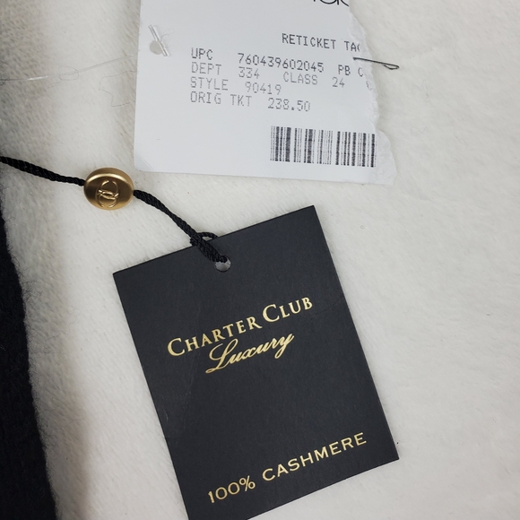 Charter Club 100% Cashmere Scarf - Picture 2 of 3